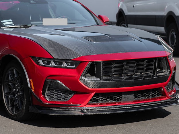 2024-Up Mustang GT S650 | CARBON FIBER Front Side Grille Insert Replacement Pair